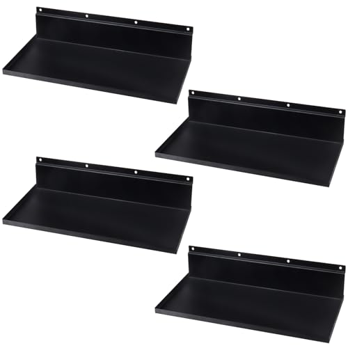 Metal Slatwall Shelves, 4 Pack 17×8 Inch Slat Wall Hanging Shelf ...
