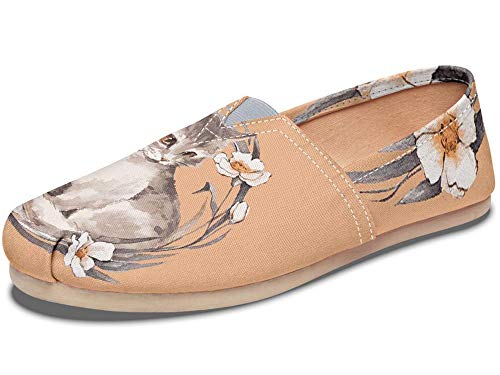 Floral Kitten Casual Shoes, Size 7.5 White