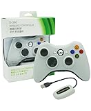 MANDO INALAMBRICO PARA MICROSOFT XBOX 360 / PC BLANCO RECEPTOR USB SIN CABLE