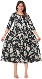 Women's Maternity Gown with Both Side Zip Dress with Adjustable Dresses Pregnancy Gown with Two Side Hidden Zip ASG_01_NG_... Price In India