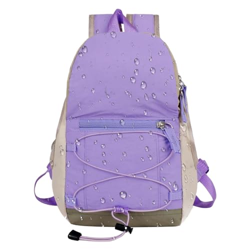 Mochila de senderismo impermeable – Bolsa de viaje ligera con cordón, bolsa de transporte para el día al aire libre, equipo de almacenamiento compacto, paquete portátil multiactividad, uso para