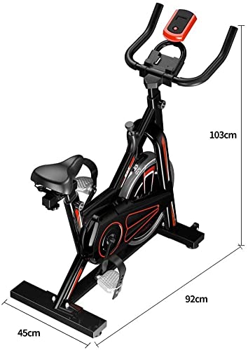 Image of Stationary Exercise Bike Indoor Cycling Bike for Cardio Workout with Comfortable Seat Cushion LCD Monitor for Home Training Bike Super Mute