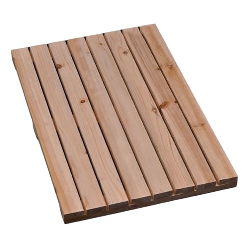 Wansiman Tarima para Ducha En Madera,Tapete De BañO De Madera,Tarima De Ducha Y BañO Flexible,Plataforma De Ducha Antideslizante De Madera,Pies Antideslizantes,para BañEra,Piscina,Ducha