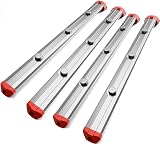 Alpha Engineered Threaded Replacement Packout Rails 13.5” (345mm) Compatible with Milwaukee Packout Tool Box XL (48-22-8429) Includes End Caps-Heavy Duty Aluminum Rails-Fits Packout Accessories-Silver