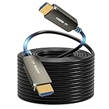 SOEYBAE 8 K光ファイバHDMIライン15M、ウルトラハイスピードHDMI 2.1ケーブル、光ファイバライン、超高速伝送、サポート8K@60Hz 4K@120Hz、48 Gbps、動的HDR、eARC、HDCP 2.2は、テレビ、PC、ゲーム機、HDTV、ディスプレイ、モニタ、コンピュータ、プロジェクタ、ブルーレイなどと互換性がある