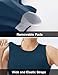 THE GYM PEOPLE Women's Medium Support Sports Bra Removable Padded Sleeveless Workout Crop Tops
