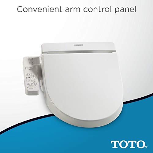 Toto Sw2033R#01 C100 Electronic Bidet Toilet Cleansing Water, Heated Seat, Deodorizer, Warm Air Dryer, And Premist, Round, Cotton White #TOP1