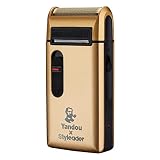 Styleader Electric Razor for Men Face Clean Shave, Gold Foil Head Shaver with Beard Trimmer, Recharg