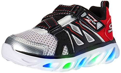 Skechers Hypno Flash 3.0-Swiftest 90512N Boys' Infant-Toddler Sneaker 7 M Us Toddler Silver-Red #TOP23