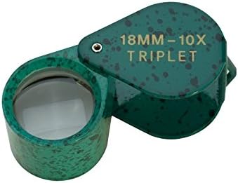 18 MM - 10X Green Malachite Triplet Eye Loupe Jewelry Making Diamond Inspection Magnifier Lens Tool