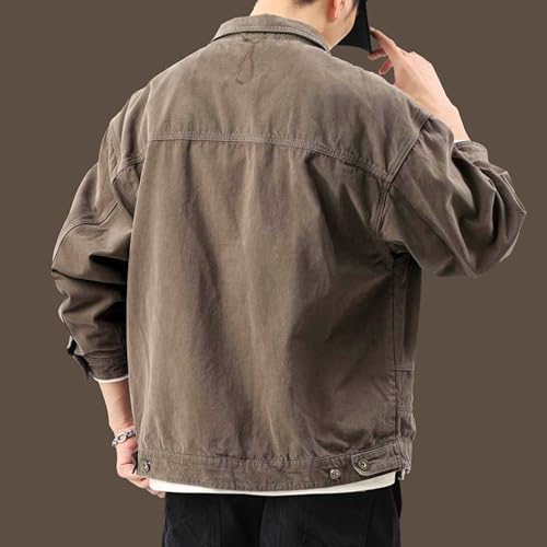 Chaqueta vaquera clásica para hombre color marrón miniatura 5