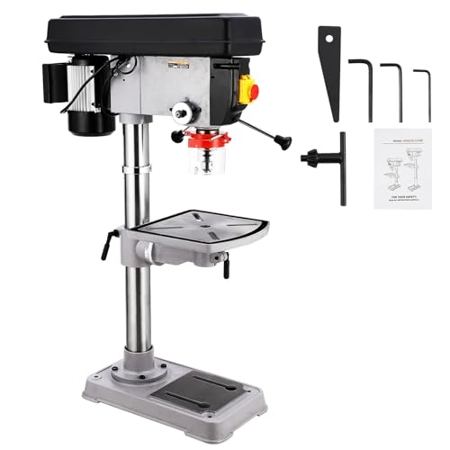 Image of Festisoul 15 inch Benchtop Drill Press, 7.5A Copper Motor Drill Press Machine, Variable Speed 288-3084 RPM, Tilting Table for Wood and Metal Working