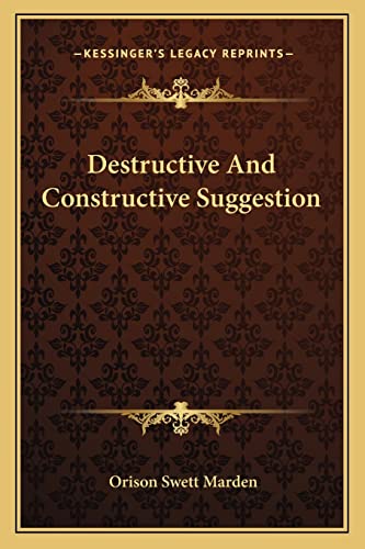 Destructive And Constructive Suggestion