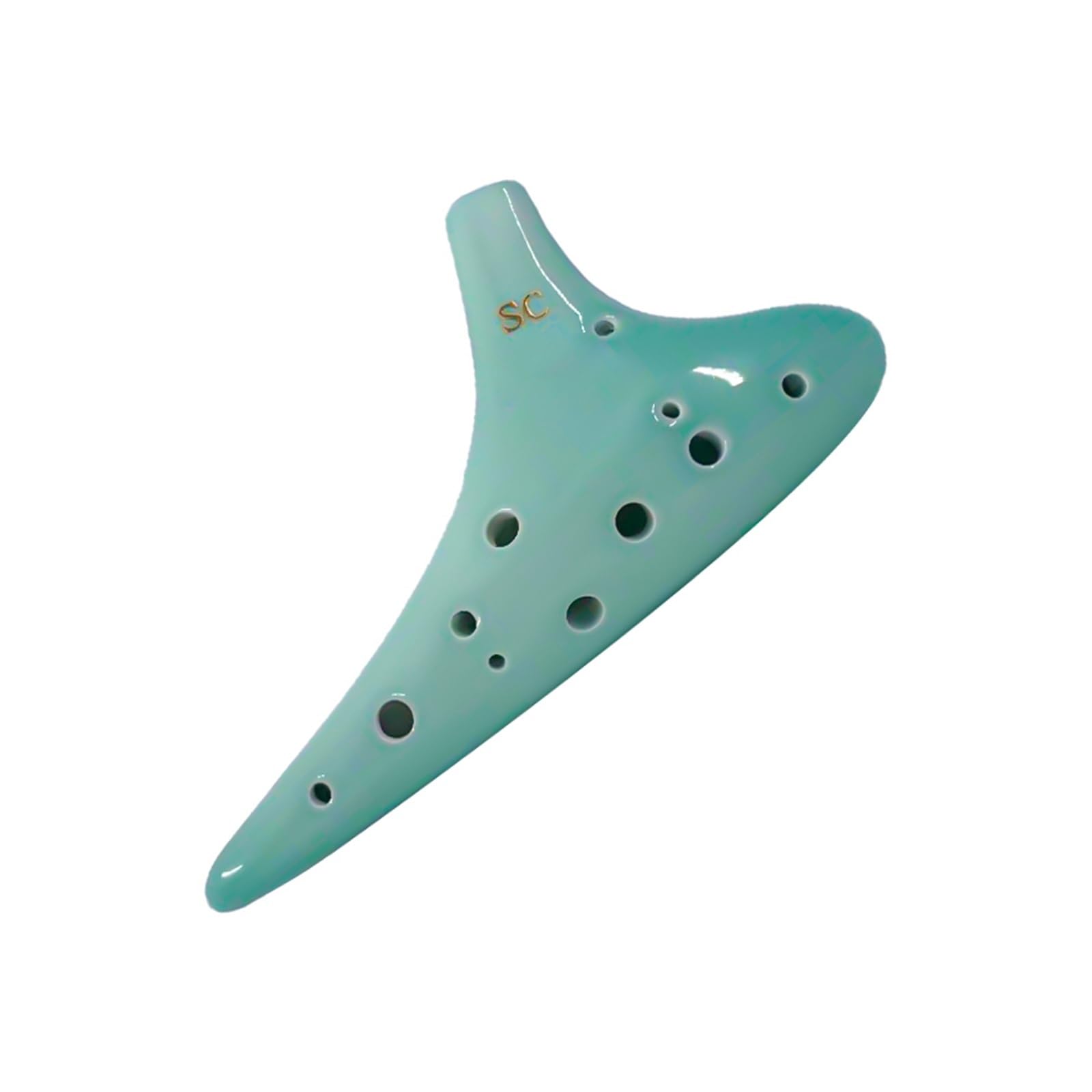 Ocarina De 12 Agujeros SG High G Y Otros Tonos Coloridos De Rendimiento Profesional(SC cyan)