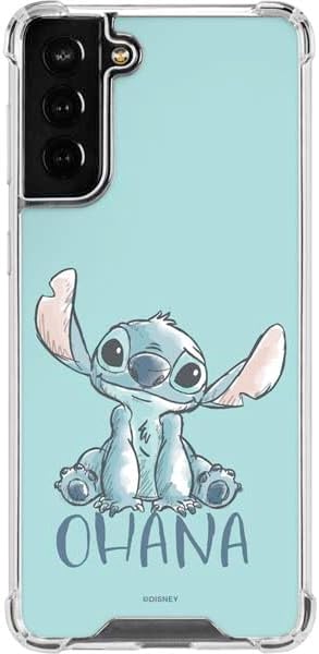 Skinit Clear Phone Case Compatible with Galaxy S22 Plus - Officially Licensed Disney Lilo and Stitch Stay Weird Design