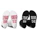2 Years Anniversary, 2 Years Down Forever To Go Socks, Happy Anniversary, 2nd Anniversary, Valentine’s Day, Congratulation Gifts For Couple, Wife And Husband, His And Hers Gifts, Two Pairs.(125)