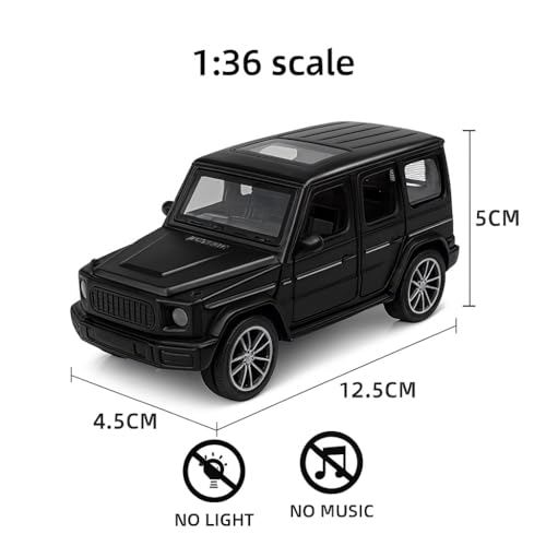 Image of Diecast Mercedes G Wagon Car AMG G63 - 1:36 Scale Alloy Pull-Back G-Wagon Car Model, Off-Road Vehicle Toy for Kids & Collectors, Gift for Boys & Enthusiasts (Black)