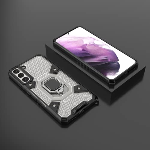Image of zivite TPU Tough Armor Bumper Back Case Cover For Samsung Galaxy S22 Plus /S22 Pro|Ring Holder&Kickstand In-Built|360 Degree Protection Back Case Cover For Samsung Galaxy S22 Plus /S22 Pro(Black)