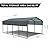 Outvita Carport 12x20FT Heavy Duty Outdoor Carport Canopy, Full-Size Metal Carport Kit with Galvanized Steel Roof, Garage Shelter for Cars Boats Pickup Truck Events Party
