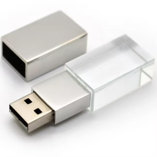 Crystal Pen Drive, Glass Material, 2.0, Upto 10Mbps, Corporate Gift Pen Drive (8, GB)