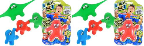 JA-RU Squish Dude Stretchy Sand Filled Man-Fidget (1 Assorted) Stress Relief Sensory Toy for Kids and Adults. Party Favor Classroom Prizes. Therapy Toys. 3410-1p (Pack of 2)