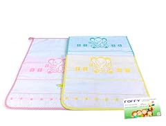Tex family SET 3 ASCIUGAMANI ASILO POPPY | cm. 40x55 puro cotone con tela AIDA da ricamare (Set Femmina)