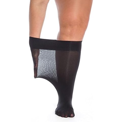 All Woman Super Wide Knee Highs 40 Denier 75 cm Stretch (Black) Single Pair Cover