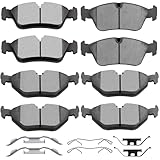 Ceramic Brake Pads Kits,SCITOO 8pcs Brakes Pads Set fit for BMW 318i,318is,318ti,3i,323Ci,323i,323is,325Ci,325i,325is,325xi,328Ci,328i,328is,Z3,Z4