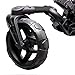 Rovic Model RV1S Swivel | 3-Wheel Golf Push Cart (Charcoal/Black)