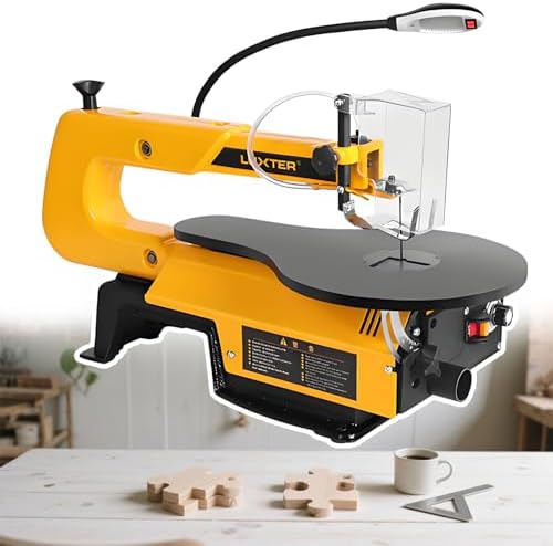 Professional Scroll Saw with Tilting Table for Precision Woodworking, Ideal for Craftsmen and Hobbyists, Perfect for Intricate Designs and DIY Projects