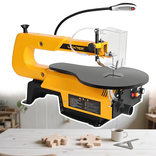 Professional Scroll Saw with Tilting Table - Precision Cutting Tool for Woodworking Enthusiasts, Craftsmen, Hobbyists, and DIY Projects - Ideal for Intricate Designs and Fine Detailing