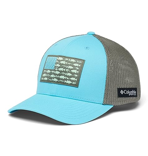 Image of Columbia Unisex PFG Fish Flag Mesh Ball Cap