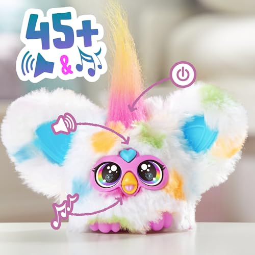 Furby Furblets Loo-Lay Mini Electronic Plush Toy, White, Orange, 5 inches (H) x 3.74 inches (L) x 2.13 inches (W) - Image 4