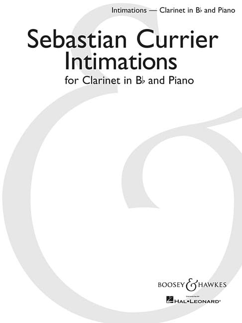 Intimations clarinette Bb piano partition note de musique duo de chambre
