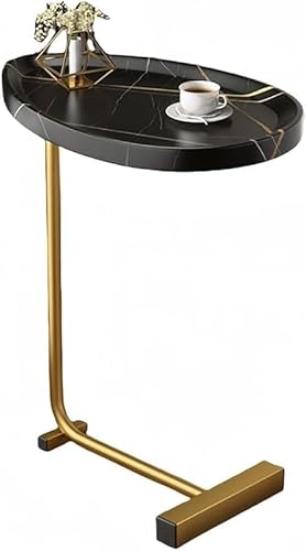 AZIEBAYC 字デザインスモールサイドテーブル 木目調 カフェ風デザイン 小物置き機能 落下防止設計 安定性 軽量 ミニサイズ リビングルーム・ベッドスペース・ソファー脇適用 おしゃれ