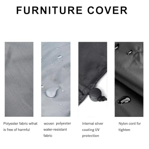 Housse de protection imperméable extérieure pour transat noir