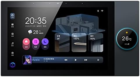 ANJIELO SMART Smart Home Control Panel,10 inch Dimmer and Background Music Player,Smart Life Tuya App Control Timer Switch for Smart Appliances,Support Video Doorbell Two-Way Intercom F12