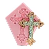 Victorian Cross Silicone Mold Food Safe Fondant, Candy, Craft, Resin, Clay Flexible Mold