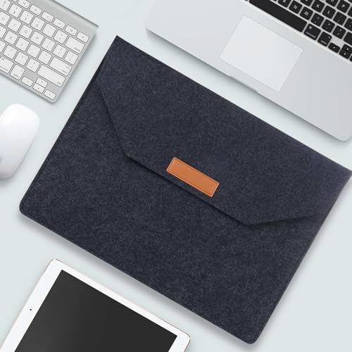 Torba na laptopa kompatybilna z MacBookiem Air/Pro, notebookiem 13-13,3 cala, wąską obudową torba do przenoszenia komputera mężczyznami, kobietami kieszenią(Noir)