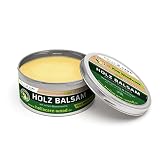HeliaCARE Premium BIO Holz & Möbel Balsam/Holzbutter (*) für Möbelpflege und Holzwerker mit echtem Bienenwachs in Lebensmittelqualität (Balsam 300ml)