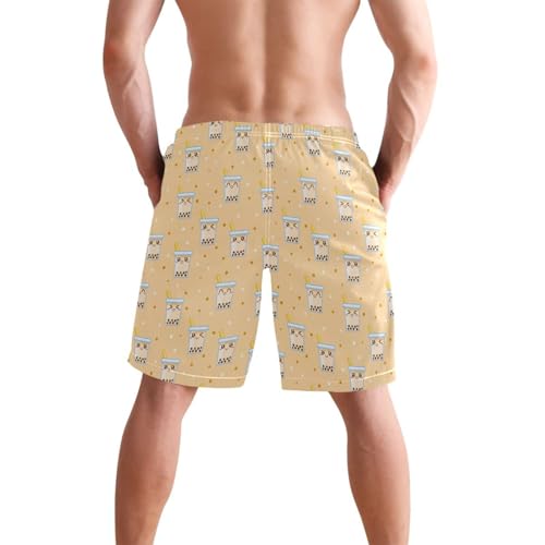 Hot Dog Men's Swim Trunks Quick Dry Beach Shorts with Pockets and Mesh Lining3