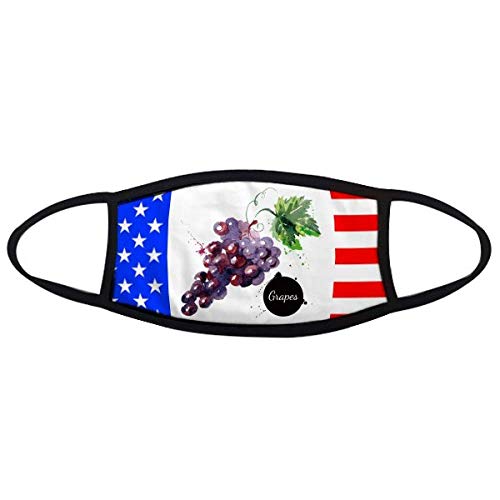 Masque de bouche pour allergie poussière motif raisins et fruits aquarelle
