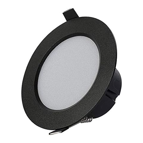 Ssydj LED Recessed Ceiling Light 9W 220V Round Recessed Led Downlight 85-100MM Cut Hole Black LED Not-Adjustable Ceiling Light Fixture Cool White 3000K/4000K/6000K 720LM Cover