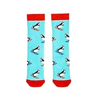 Squelch Welly Socks for Kids Wellies Wellingtons Rain Boots - Minis - Ages 3-6 Years Old (Ski Penguin (ages 3-6))
