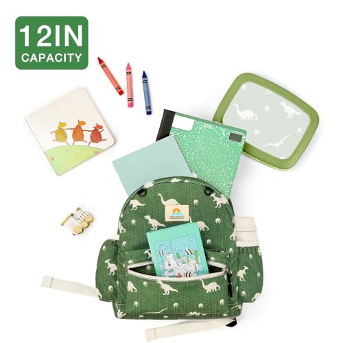 STEAMEDBUN Corduroy Dinosaur Backpack