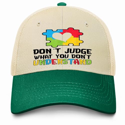 Don't Judge What You Don't Understand Autism Golf Hats Outdoor