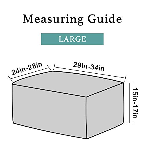 Turquoize Jacquard Ottoman Cover Stretch Storage Ottoman Slipcover Protector Covers Stretch Fabric Sofa Slipcover Footstool Cover Footrest Protector For Dogs (Large, Dark Cyan) #TOP1