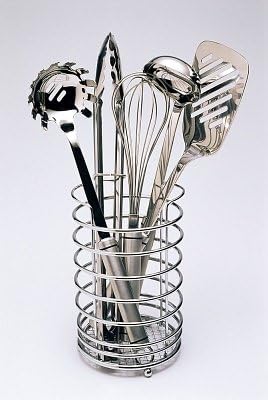DecoBros Utensil Holder Caddy Rack, Chrome Finish