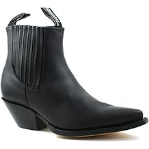 Grinders Unisex Mustang Leather Western Cowboy Dancing Ankle Boots