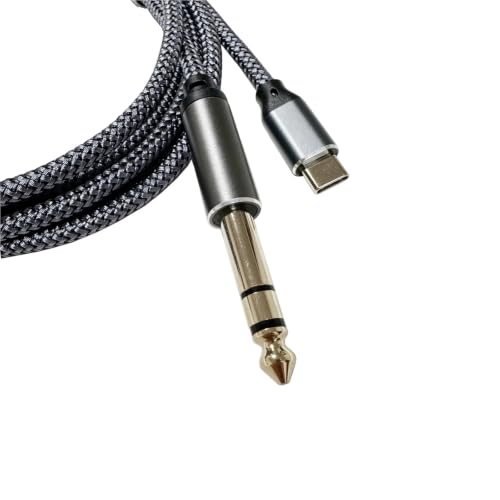 Cable de 6,35 mm mono con conectores chapados en oro para eliminar el ruido en guitarra